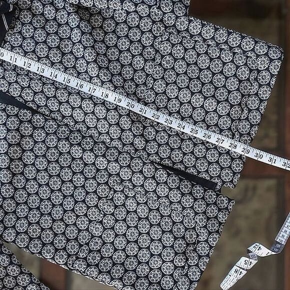 Vtg black and white abstract pattern longline kimono blazer - Picture 9 of 11